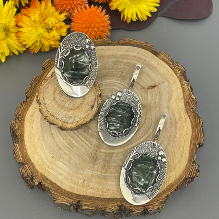 Серебряные серьги Лагуна